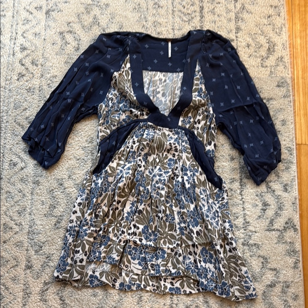 Floral Navy FREE PEOPLE DRESS